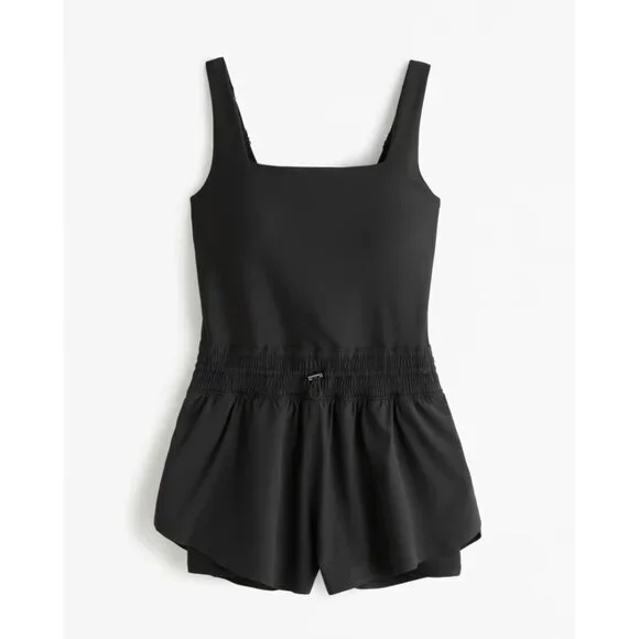 YPB Abercrombie sculptLUX‎ Hybrid Flyaway One Piece Romper Black Sz XXL - Picture 2 of 9